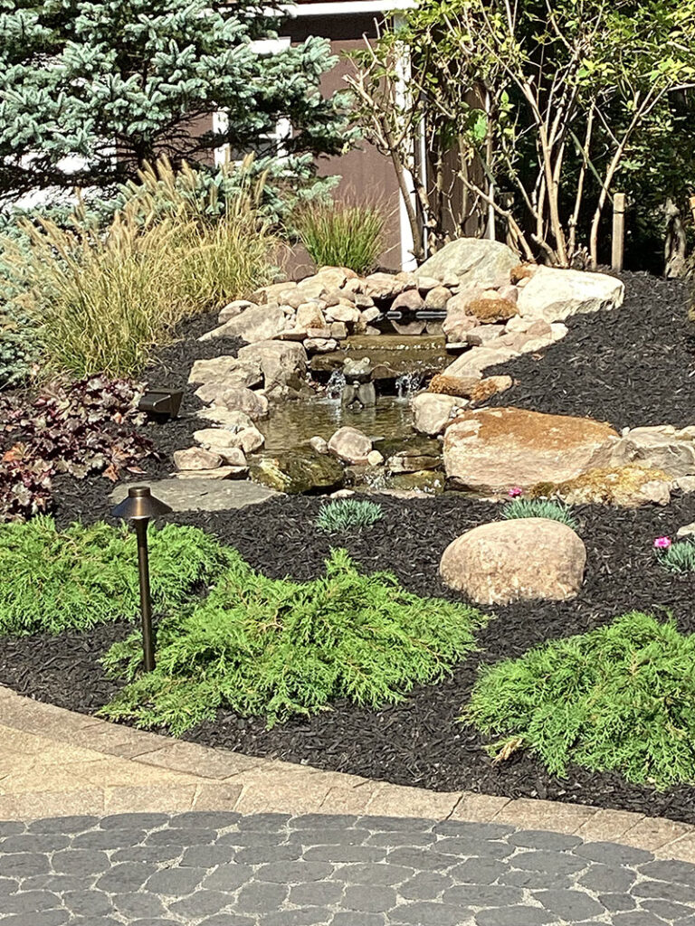 water feature and softscaping