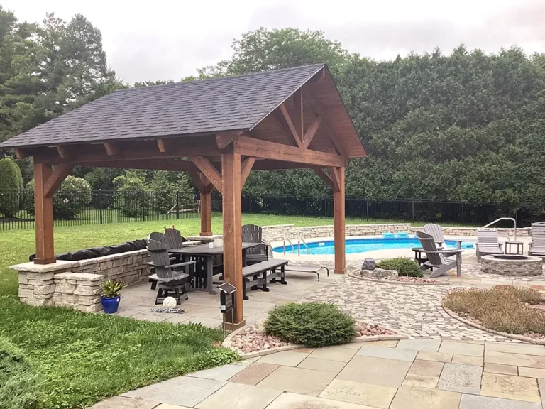 photo of a custom-built cabana